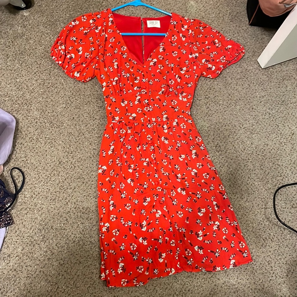 Red floral Sienna Sky sundress